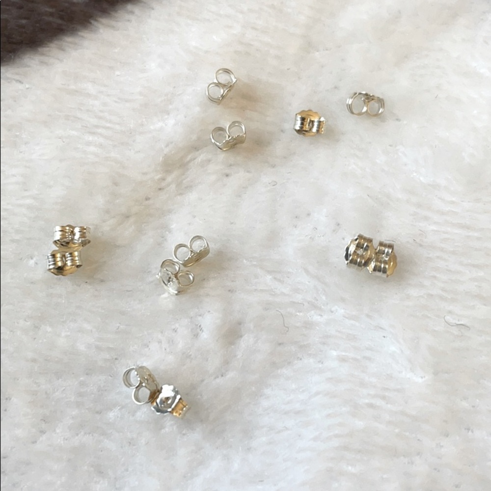 Beadaholics Sterling Silver Earrings Backs 4mm